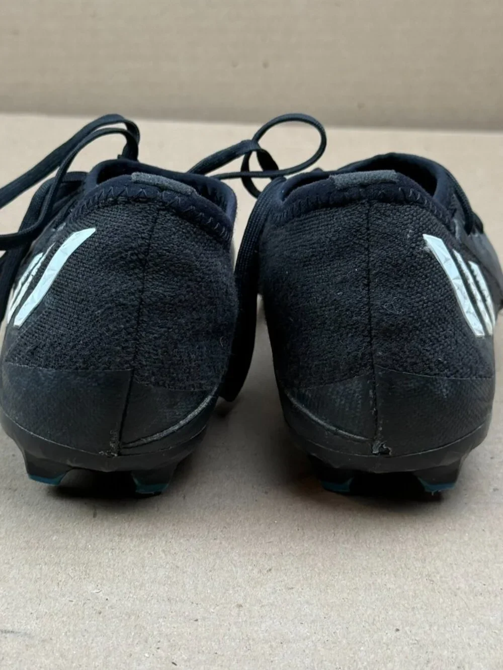 Adidas Predator Soccer Cleats Youth Size 3 Black Blue Firm Ground GW2300